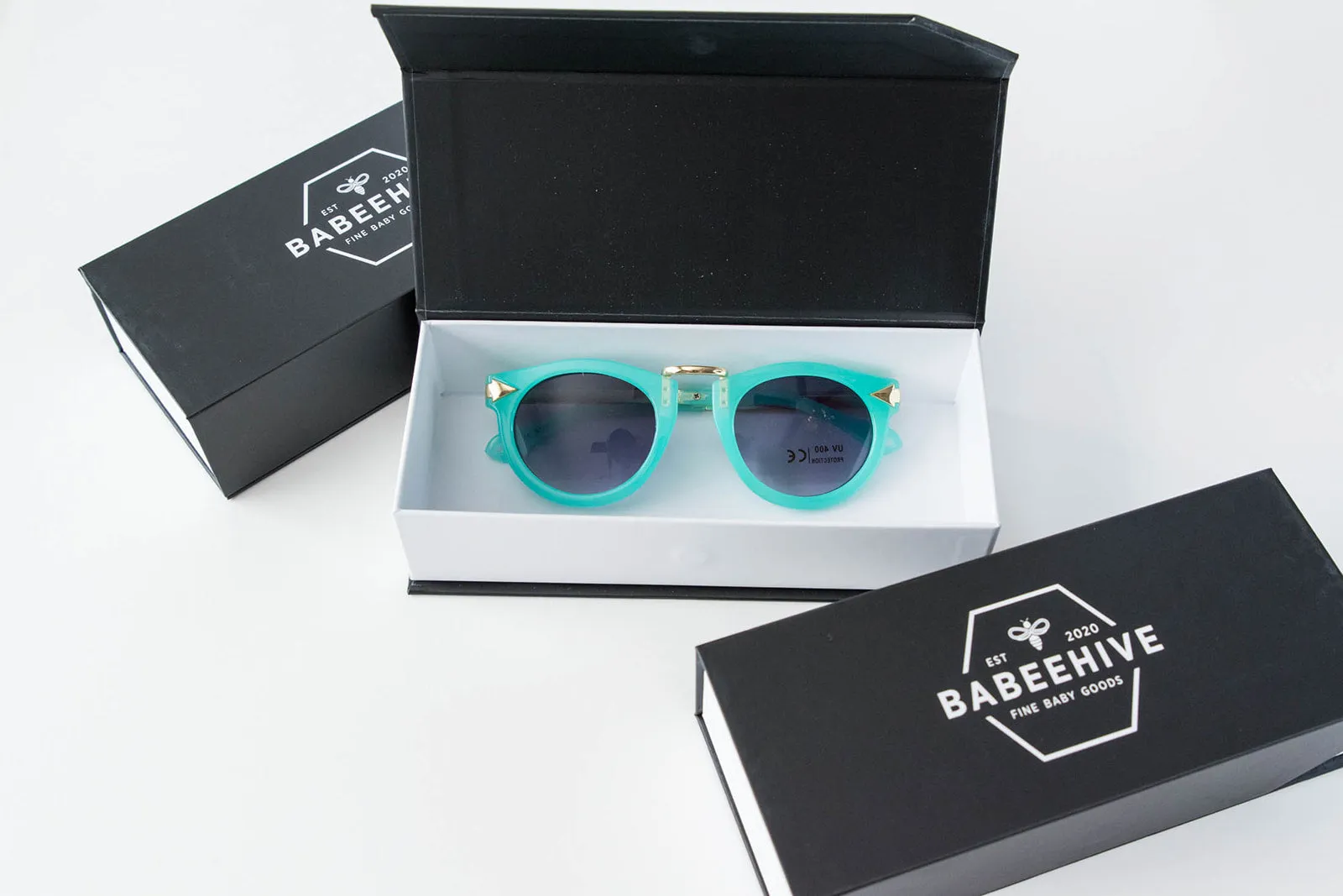 Babeehive Goods Toddler & Kid Gold Accent Sunglasses - Teal