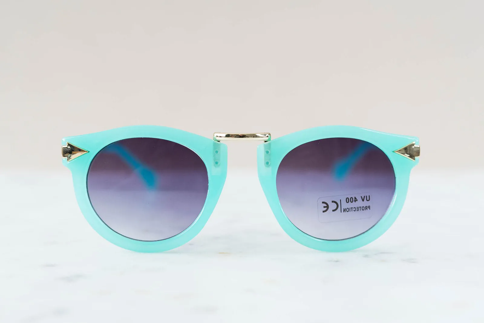 Babeehive Goods Toddler & Kid Gold Accent Sunglasses - Teal