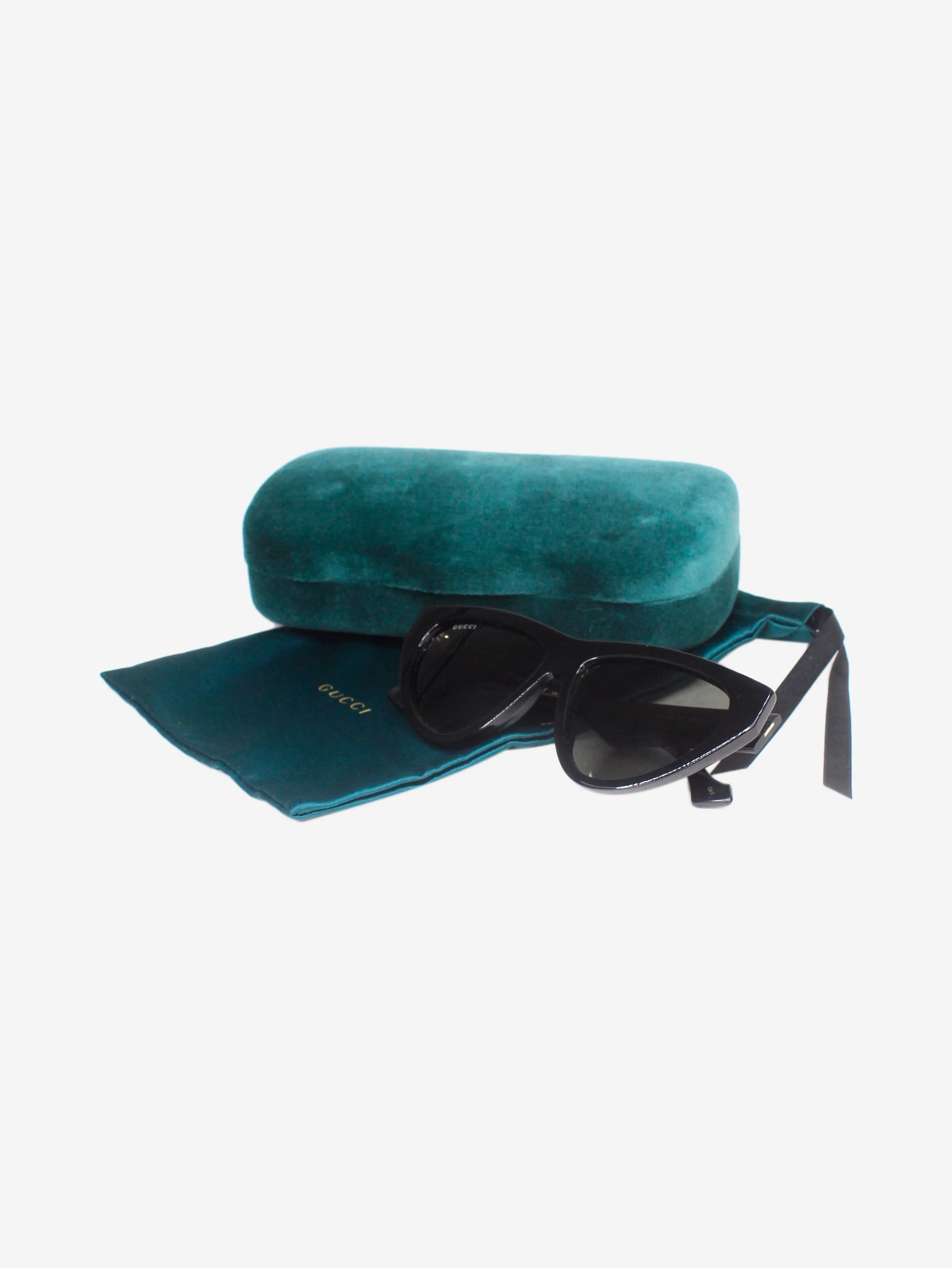 Black cat-eye sunglasses