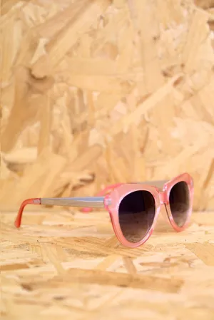 Chunky Pastel Pink Cat Eye Sunglasses