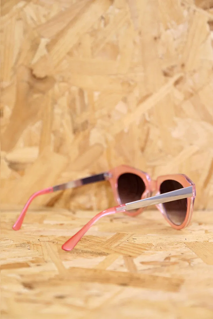 Chunky Pastel Pink Cat Eye Sunglasses