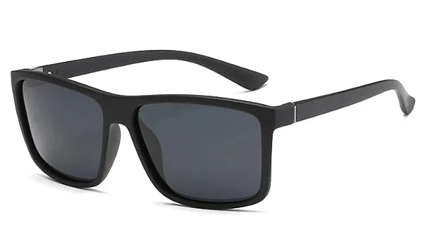 Classy Men Black Square Sunglasses