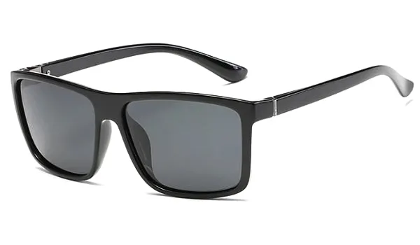 Classy Men Black Square Sunglasses
