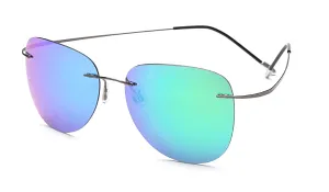 Classy Men Blue Lightweight Aviator Sunglasses