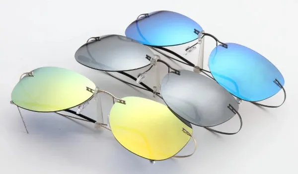 Classy Men Silver Lightweight Aviator Sunglasses