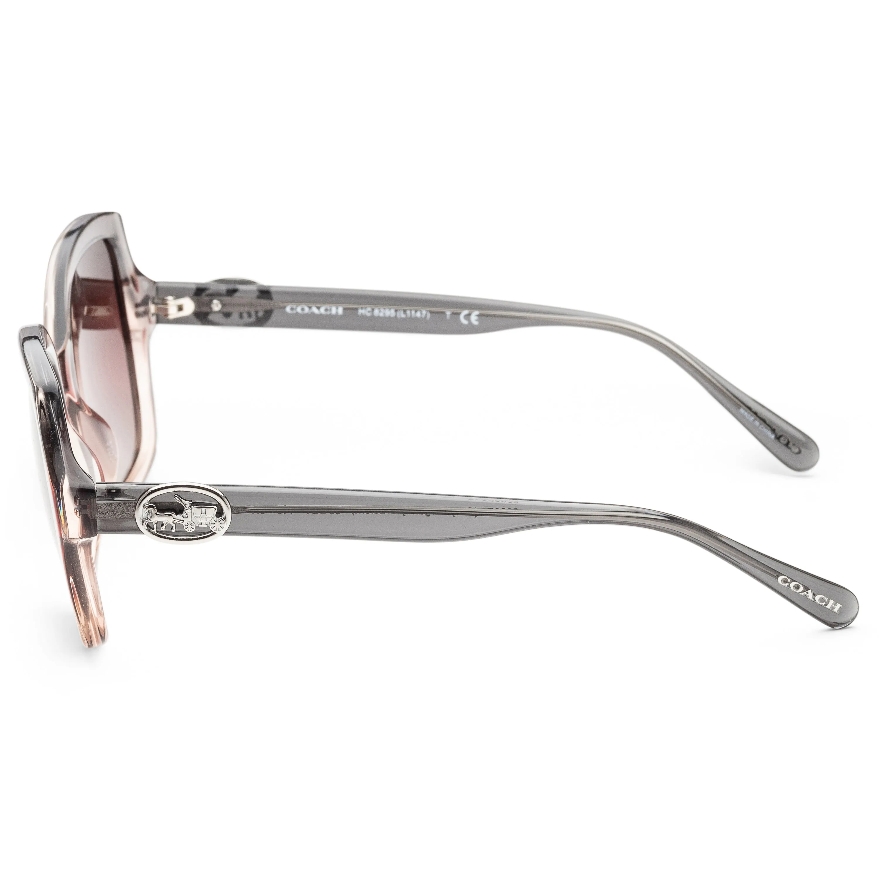 Coach Women's 56mm Grey Burgundy Gradient Sunglasses HC8295-562000-56