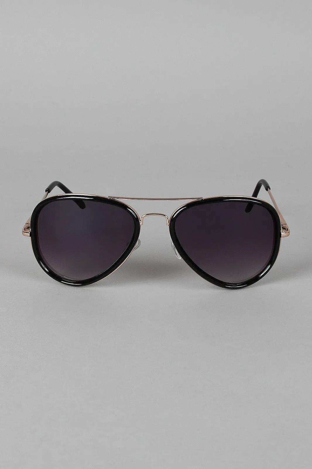 Color Trim Aviator Sunglasses