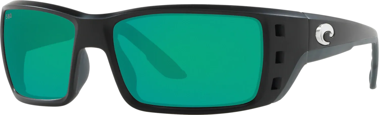 Costa Del Mar Permit Sunglasses - Matte Black / Green Mirror 580G