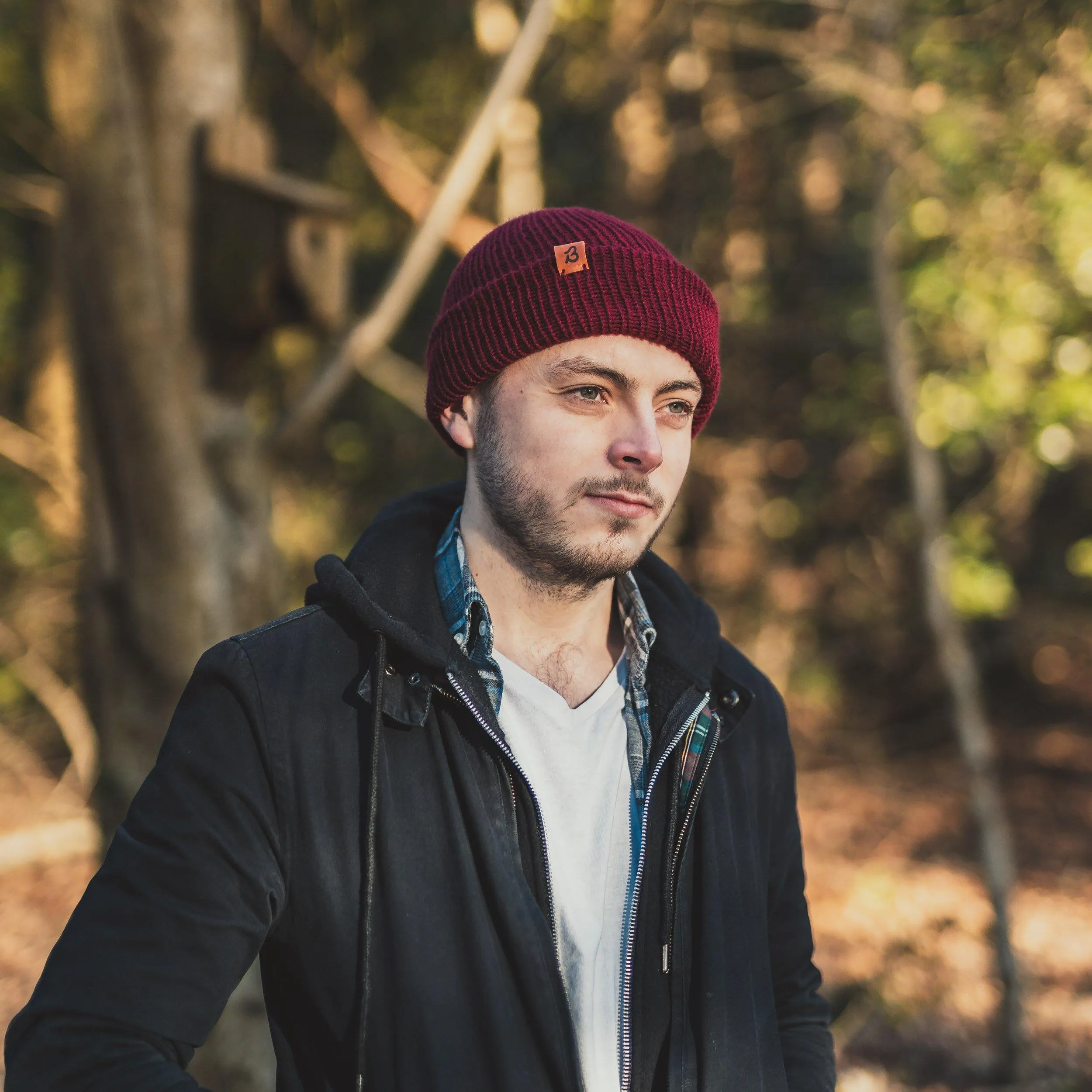 Dark Plum Trawler Wooly Hat