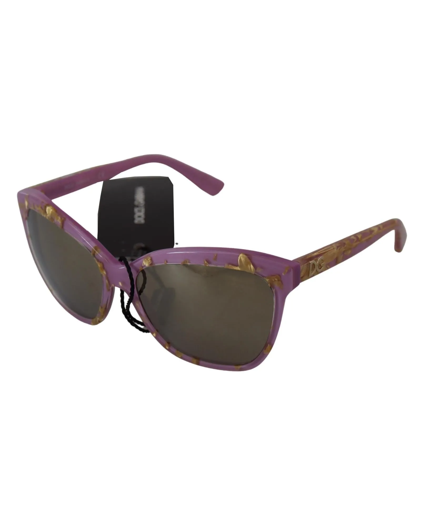Dolce & Gabbana DG 4294 Cat Eye Sunglasses - Purple with Gold Flakes