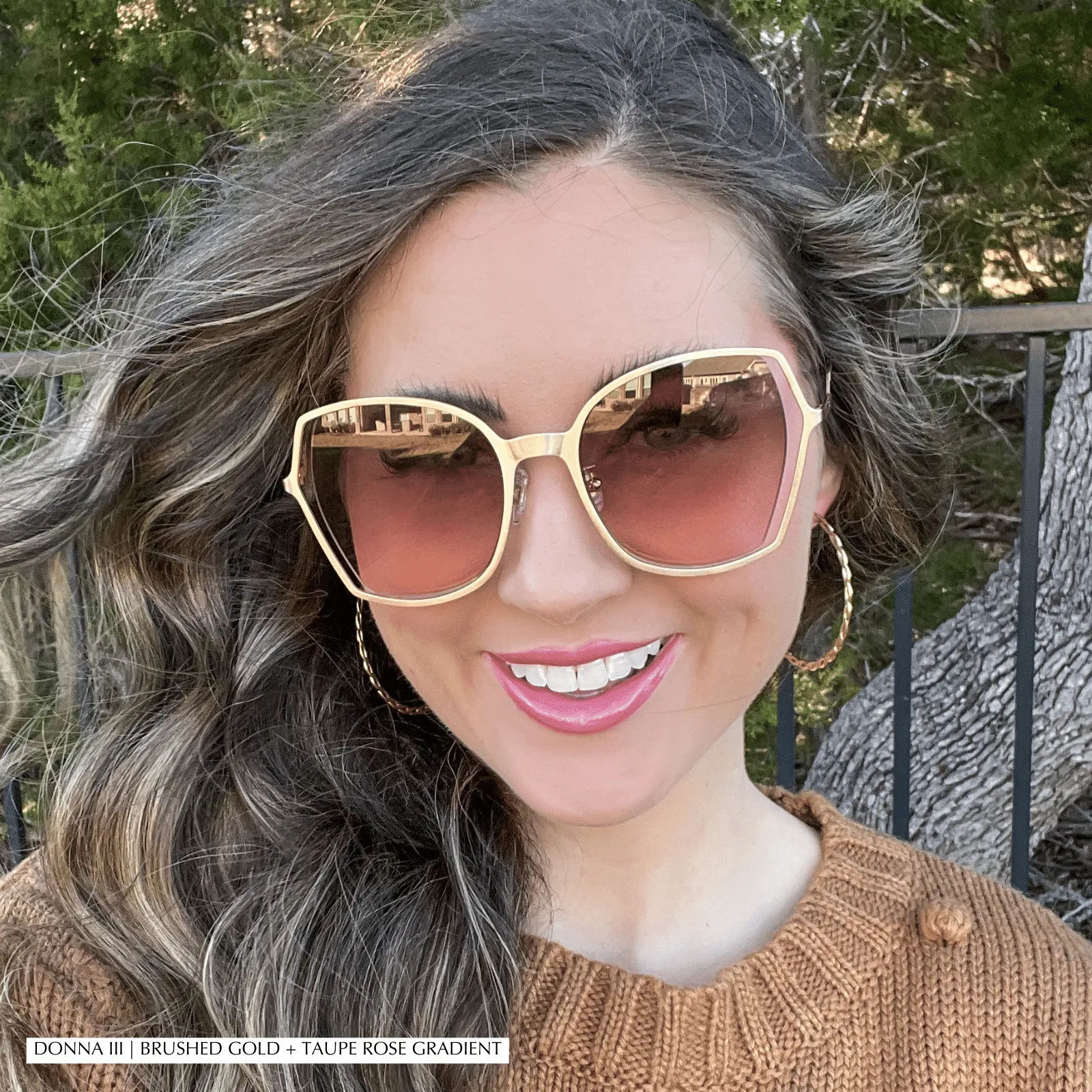 DONNA III - GOLD   INCA GRADIENT SUNGLASSES