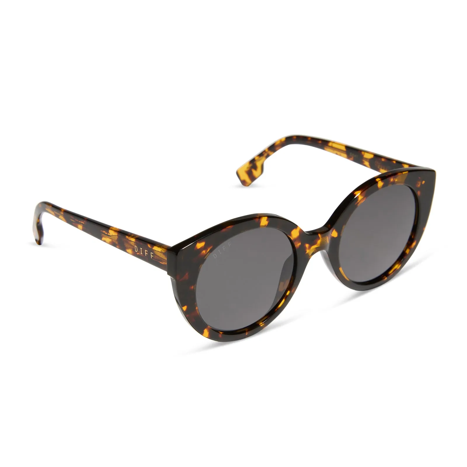 EMMY - DARK TORTOISE   GREY SUNGLASSES