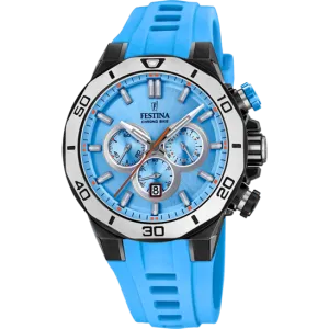 Festina Chrono Sport Rubber Chronograph Mens Watch I Model F20450/6 Quartz Movement