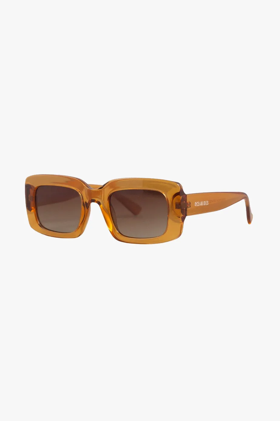 Ida Crystal Orange Brown Sunglasses