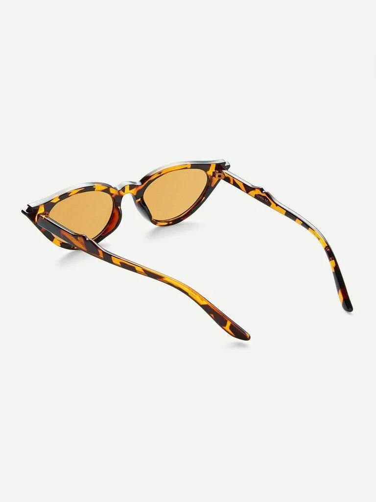 Leopard Frame Cat Eye Sunglasses