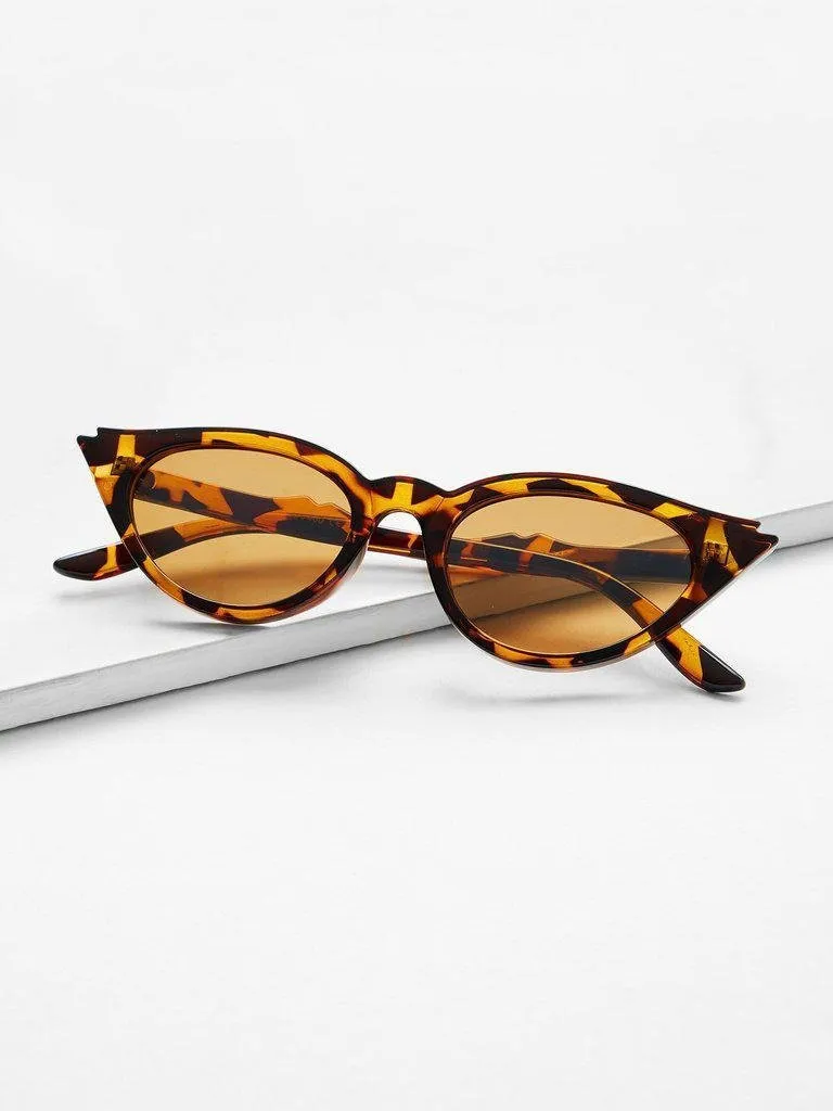 Leopard Frame Cat Eye Sunglasses