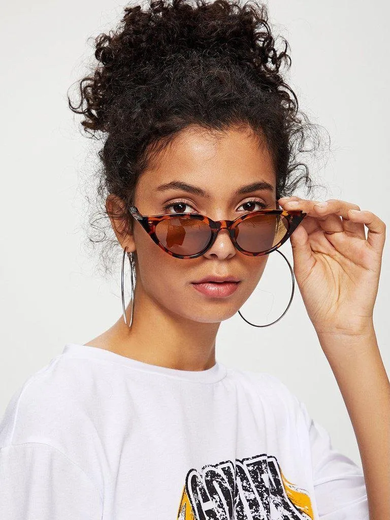 Leopard Frame Cat Eye Sunglasses