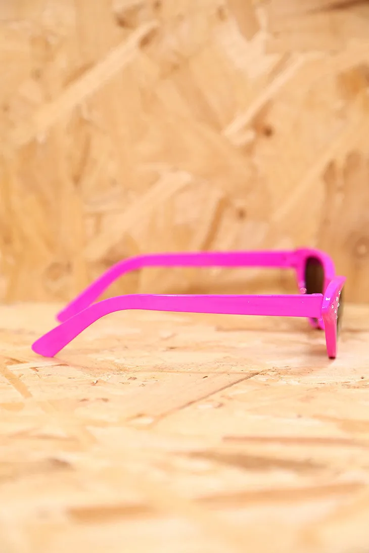 Neon Pink 50s Feline Sunglasses