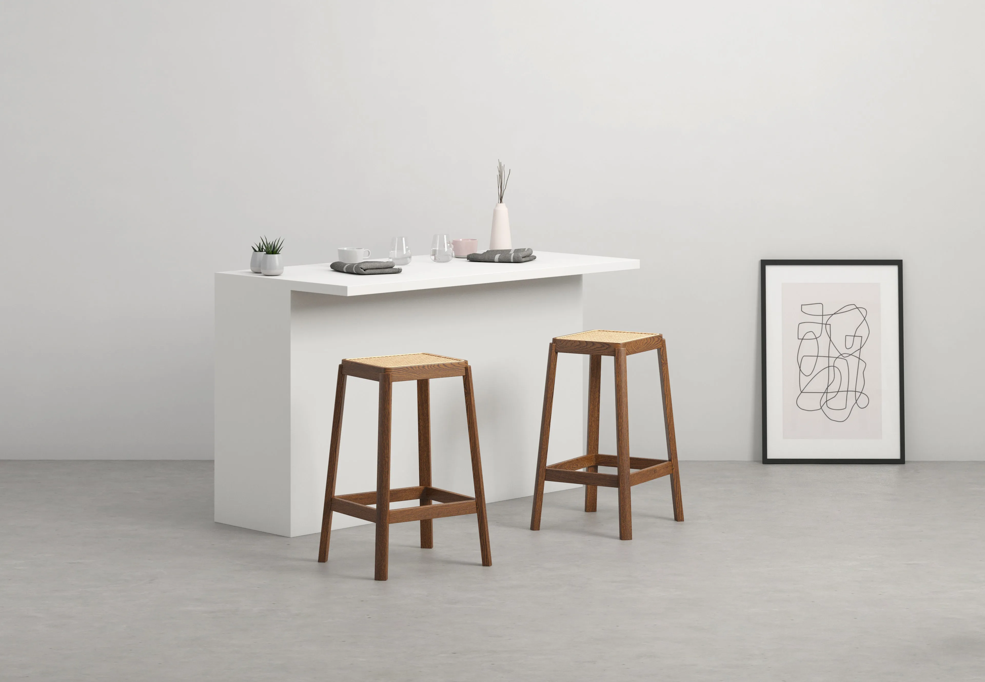 Pierre Jeanneret - Pierre Jeanneret Counter Stool, Walnut Stain