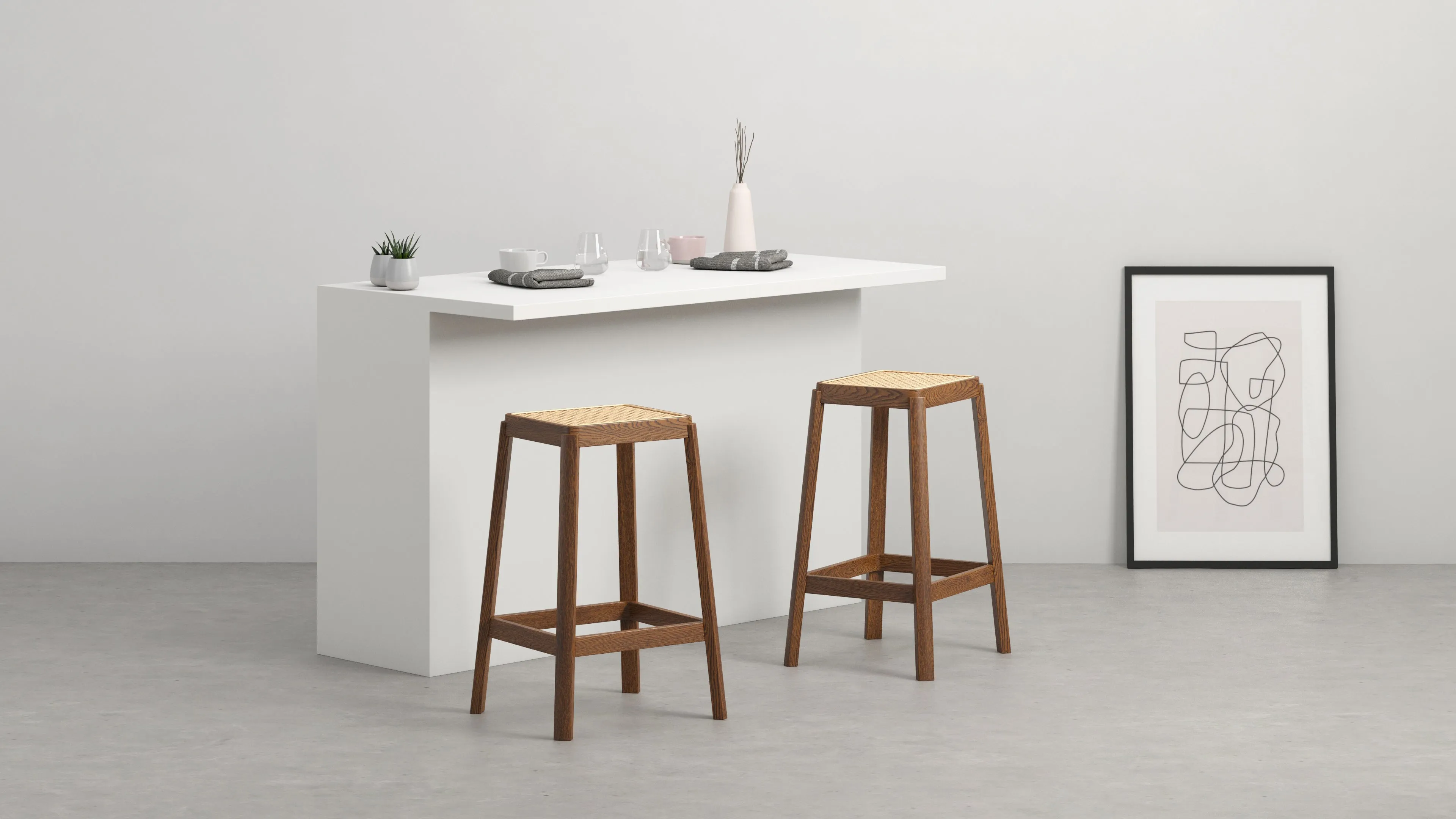 Pierre Jeanneret - Pierre Jeanneret Counter Stool, Walnut Stain