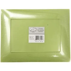 Pistachio 9" Rectangular Plastic Salad Plates (Case Qty: 120)