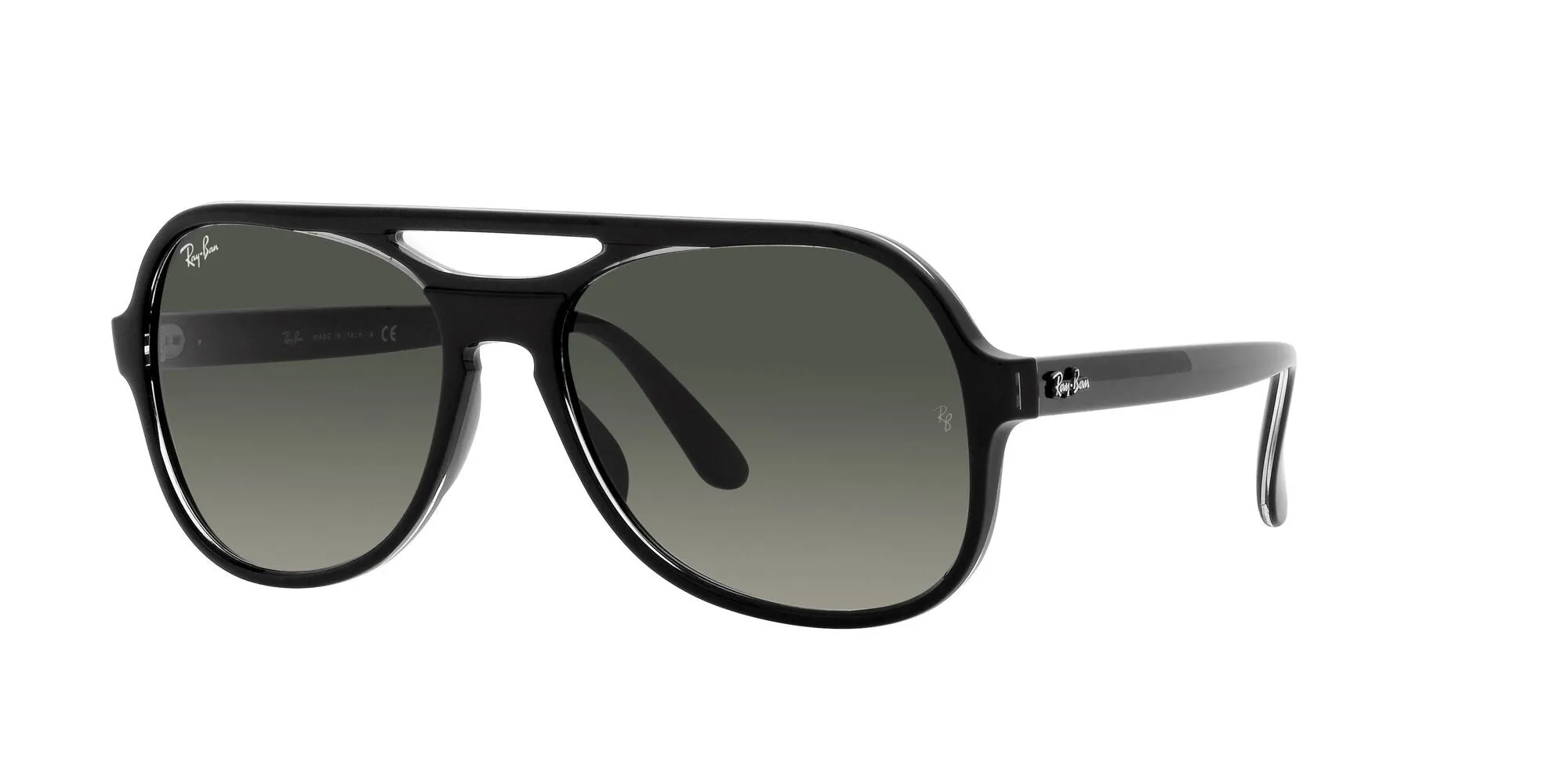Ray Ban Black Sunglasses with Grey Gradient Lenses-RB_4357_654571_58mm