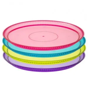 Ridged - 12" Tray - Jewel Tints (Case Qty: 24)