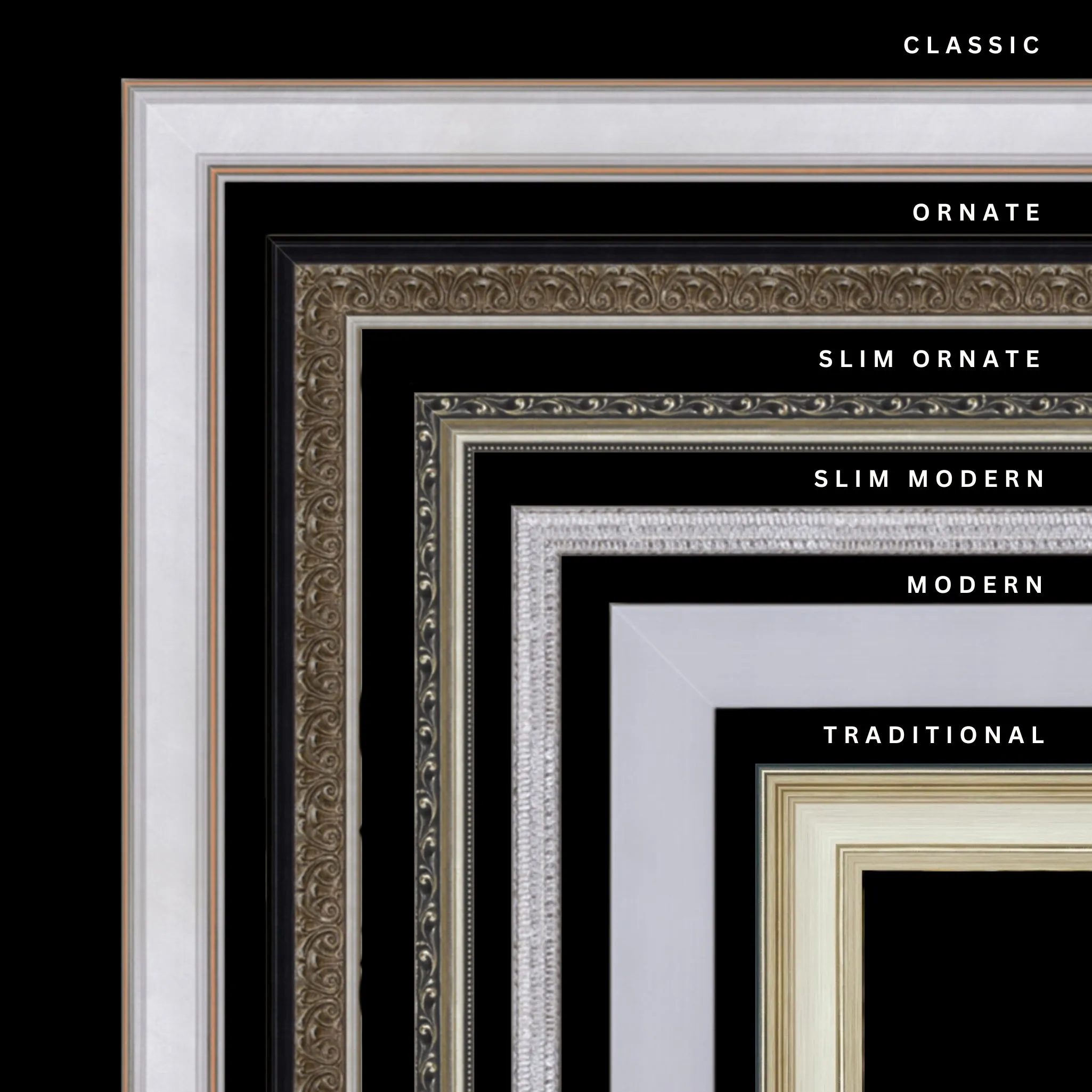Silver 24x24 Picture Frame Ornate Traditional Classic Antique