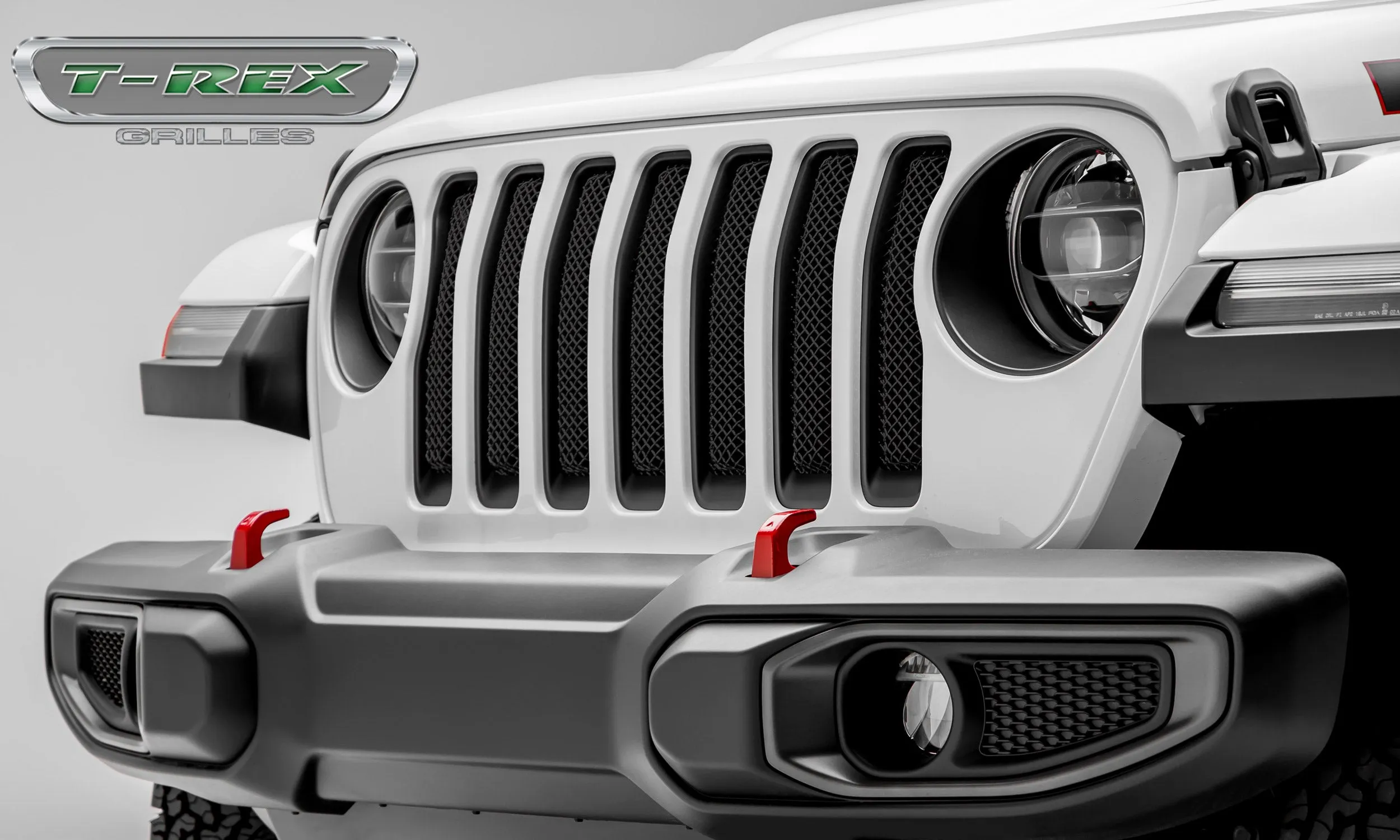 T-REX Sport Mesh Insert Grilles - Black - Requires Drilling or Cutting - 2018-2019 Jeep JL
