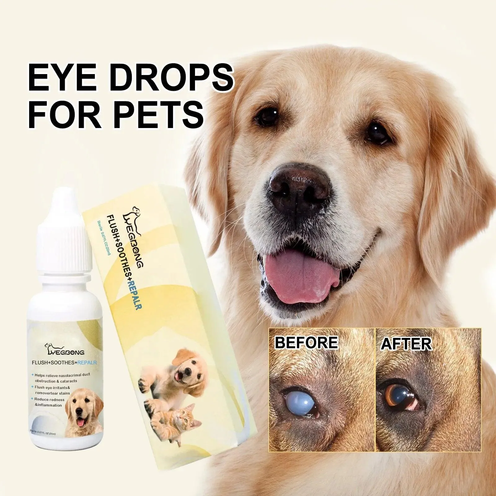 Tear Stain Remover Pet Eye Drops
