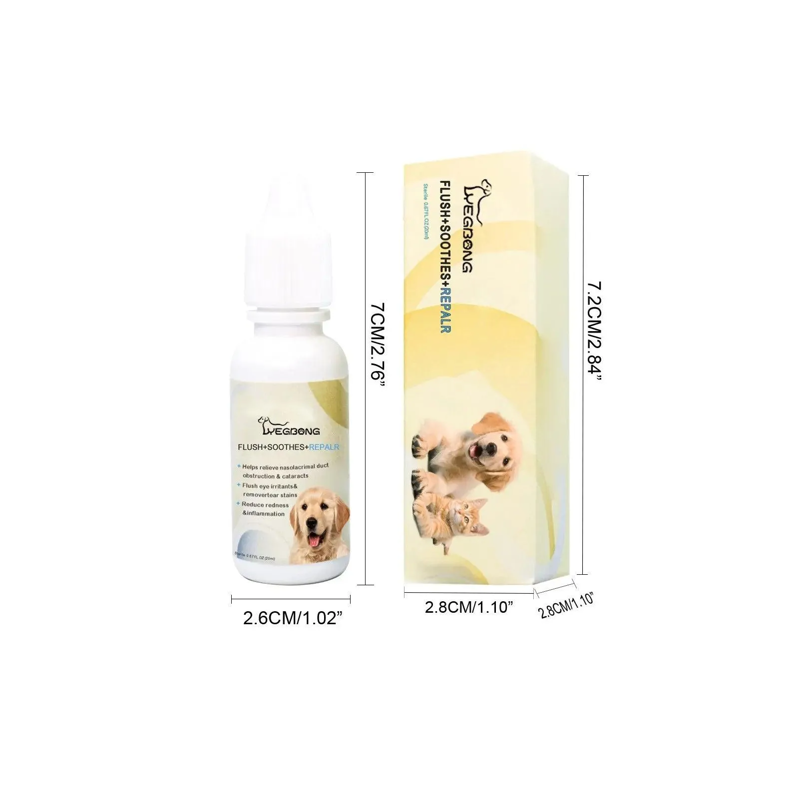 Tear Stain Remover Pet Eye Drops