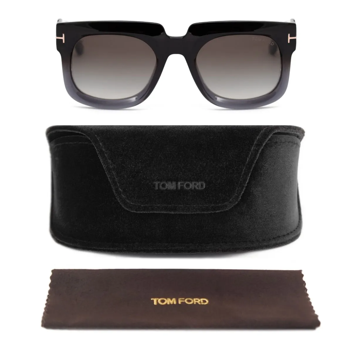 Tom Ford Square Sunglasses FT0729 05B 53