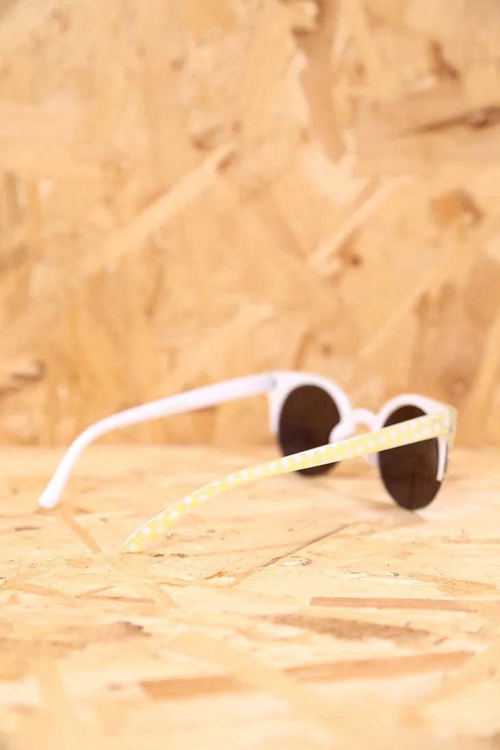 Yellow Gingham Sunglasses